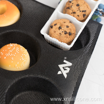 Non-stick perforated bakery round shape silicone molds